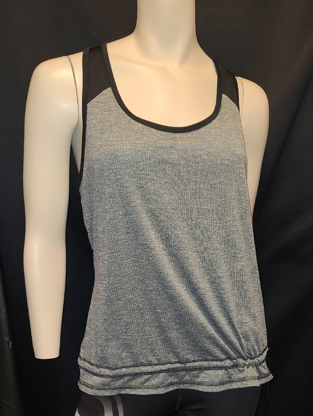 Old Navy Gray Tank Top with Black Trim